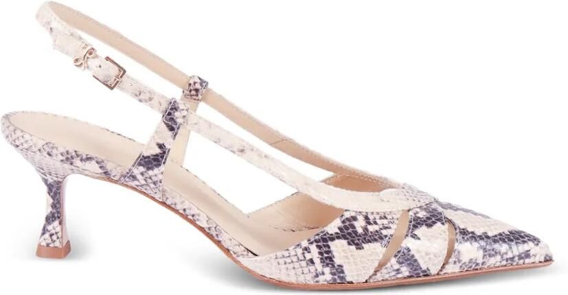 Sergio Levantesi Edda slingback pumps met uitgesneden details Beige