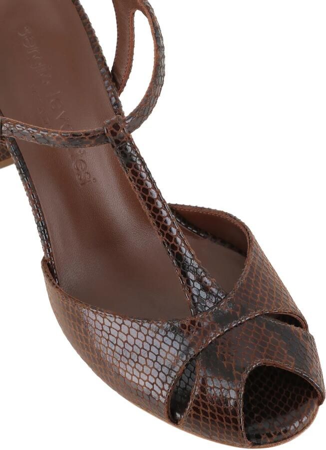 Sergio Levantesi Giselle 6 sandalen met reptiel-effect Bruin - Foto 2