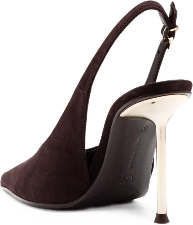 Sergio Levantesi Petra suède slingback pumps Bruin