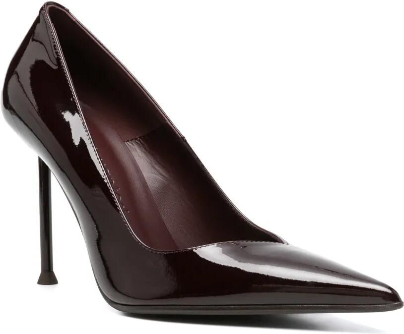Sergio Levantesi Pop pumps met puntige neus en gelakte afwerking Paars