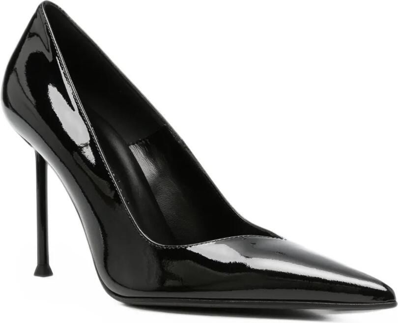 Sergio Levantesi Pop lakleren pumps met puntige neus Zwart