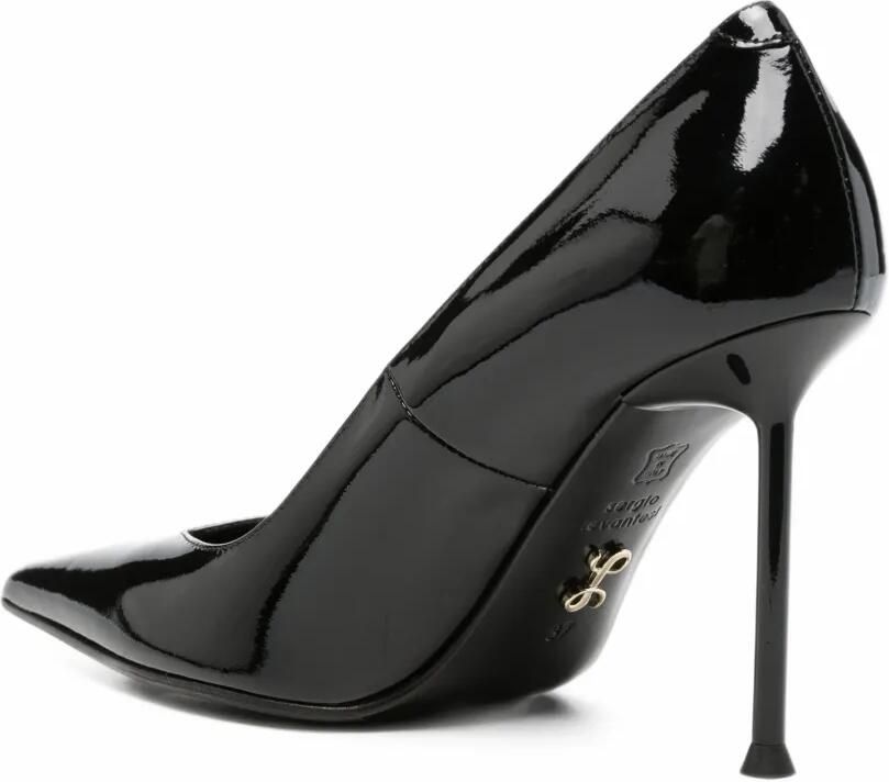 Sergio Levantesi Pop lakleren pumps met puntige neus Zwart - Foto 2