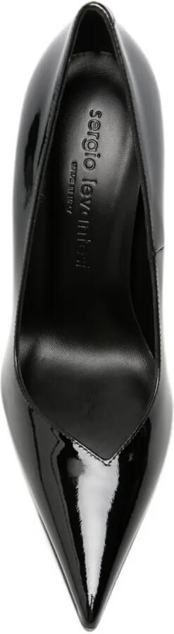 Sergio Levantesi Pop lakleren pumps met puntige neus Zwart - Foto 4