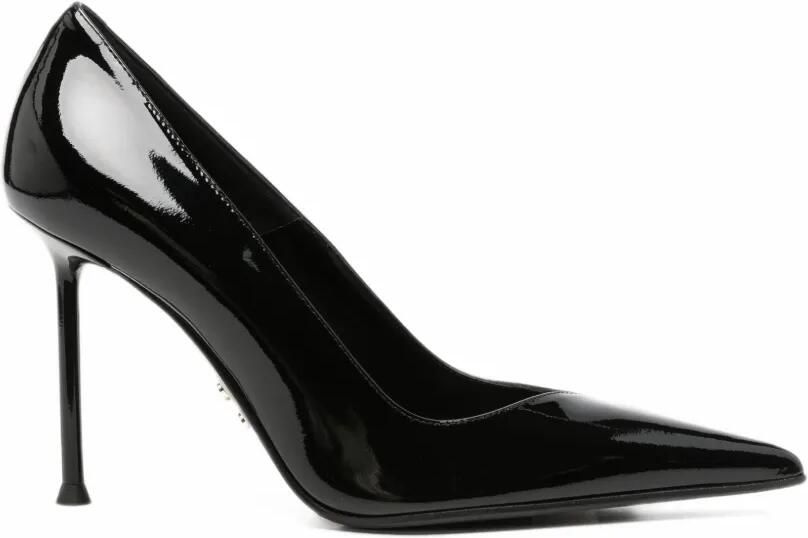 Sergio Levantesi Pop lakleren pumps met puntige neus Zwart - Foto 3