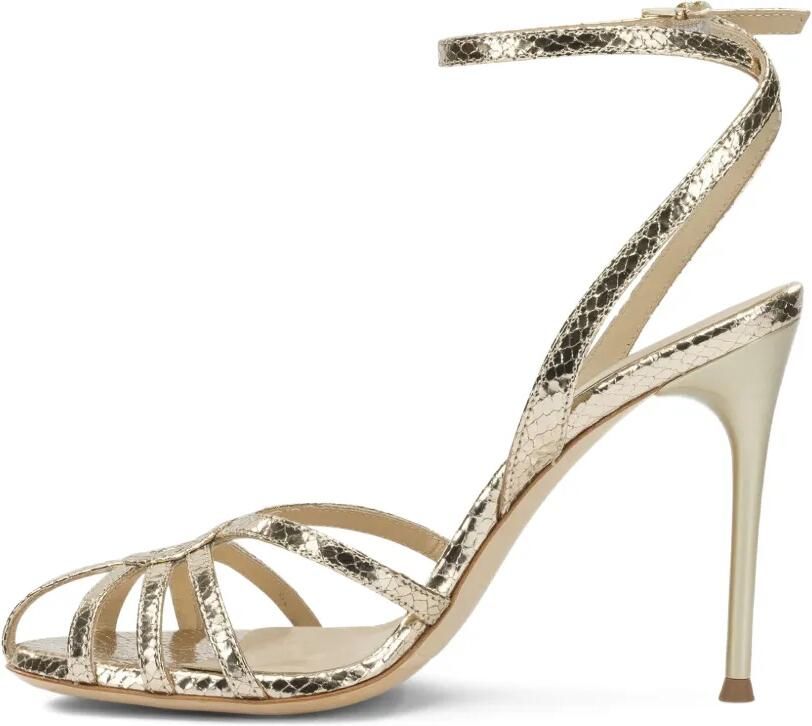 Sergio Levantesi Raykav6 sandalen met slangen-effect en bandjes Goud - Foto 5