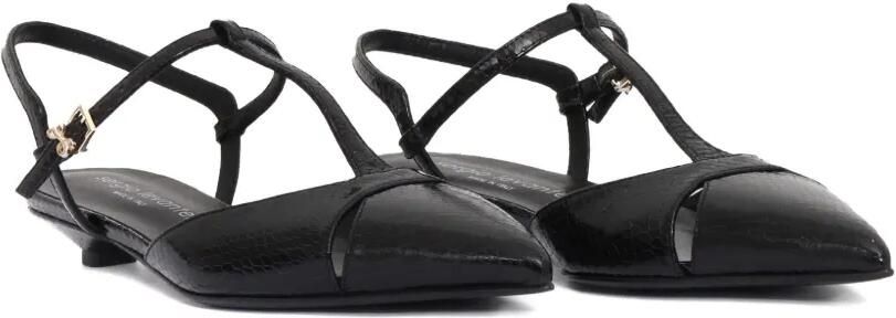 Sergio Levantesi Slingback pumps met puntige neus Zwart