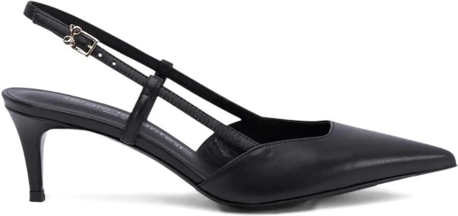 Sergio Levantesi Slingback pumps met puntige neus Zwart