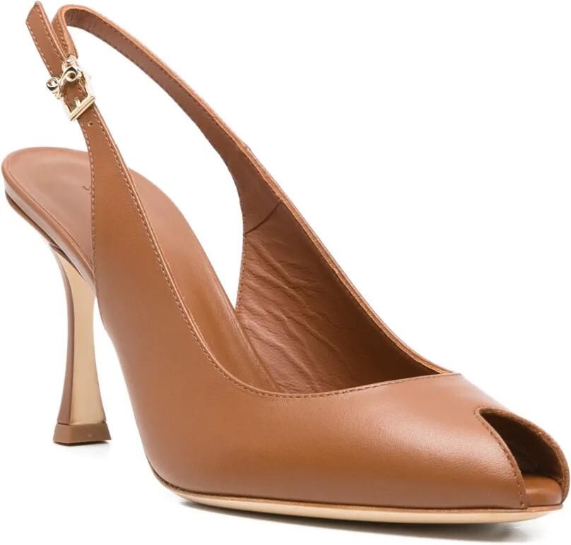 Sergio Levantesi Slingback sandalen met open neus Bruin - Foto 2