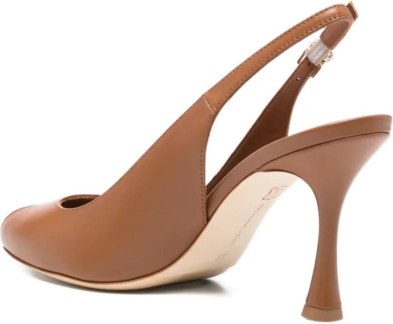Sergio Levantesi Slingback sandalen met open neus Bruin - Foto 3