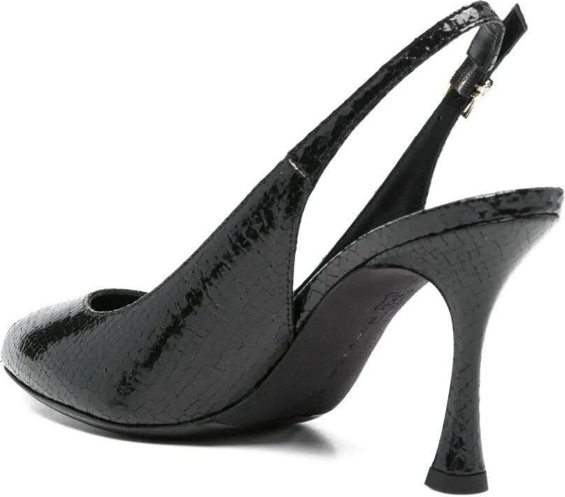 Sergio Levantesi Slingback sandalen met open neus Zwart - Foto 3