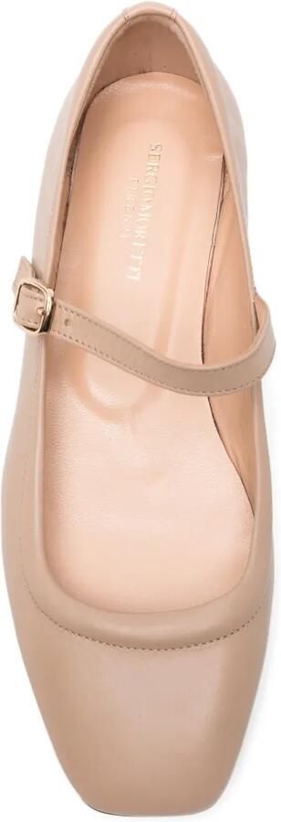 SERGIO MORETTI FIRENZE Ballerina's met gespsluiting Beige - Foto 4