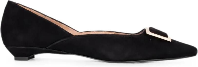 SERGIO MORETTI FIRENZE Ballerina's met puntige neus en strik-detail Zwart
