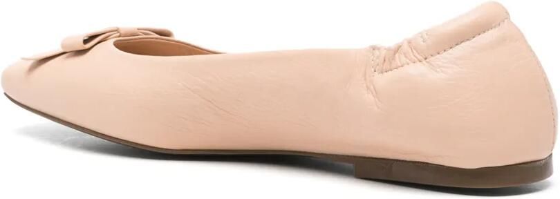 SERGIO MORETTI FIRENZE Ballerina's met strikdetail Beige - Foto 4