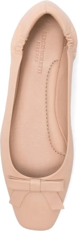 SERGIO MORETTI FIRENZE Ballerina's met strikdetail Beige - Foto 3