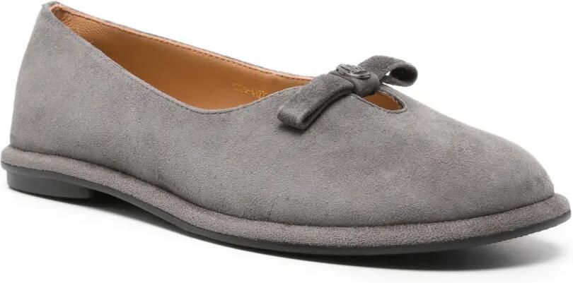 SERGIO MORETTI FIRENZE Ballerina's met strikdetail Grijs - Foto 2