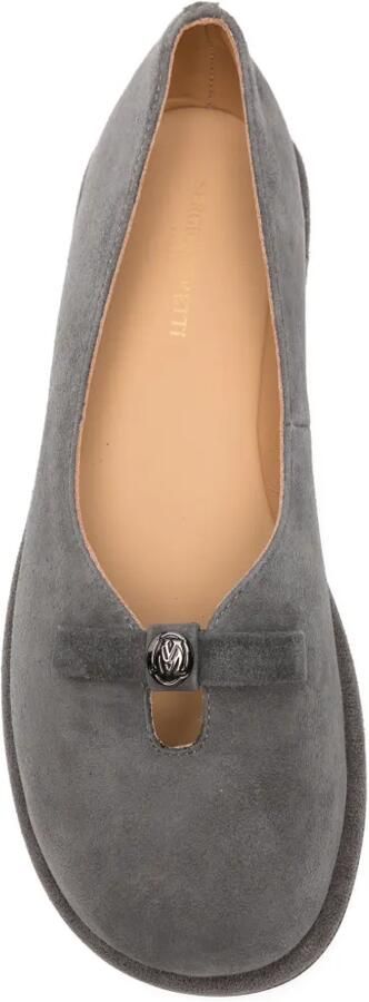 SERGIO MORETTI FIRENZE Ballerina's met strikdetail Grijs - Foto 3