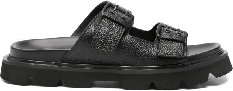 SERGIO MORETTI FIRENZE Bewerkte sandalen met gespsluiting Zwart