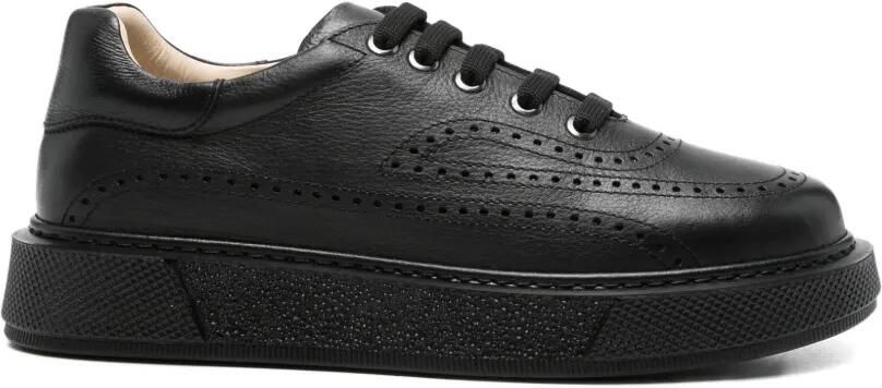 SERGIO MORETTI FIRENZE Bewerkte sneakers met brogue detail Zwart