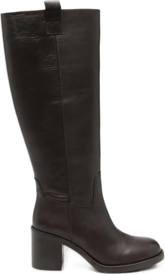 SERGIO MORETTI FIRENZE block-heel knee-high boots Bruin