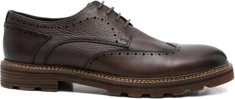 SERGIO MORETTI FIRENZE Brogues met brogue detail en veters Bruin