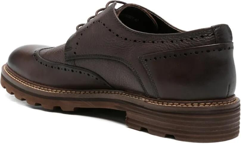 SERGIO MORETTI FIRENZE Brogues met brogue detail en veters Bruin - Foto 3