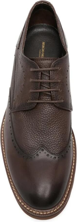 SERGIO MORETTI FIRENZE Brogues met brogue detail en veters Bruin - Foto 4