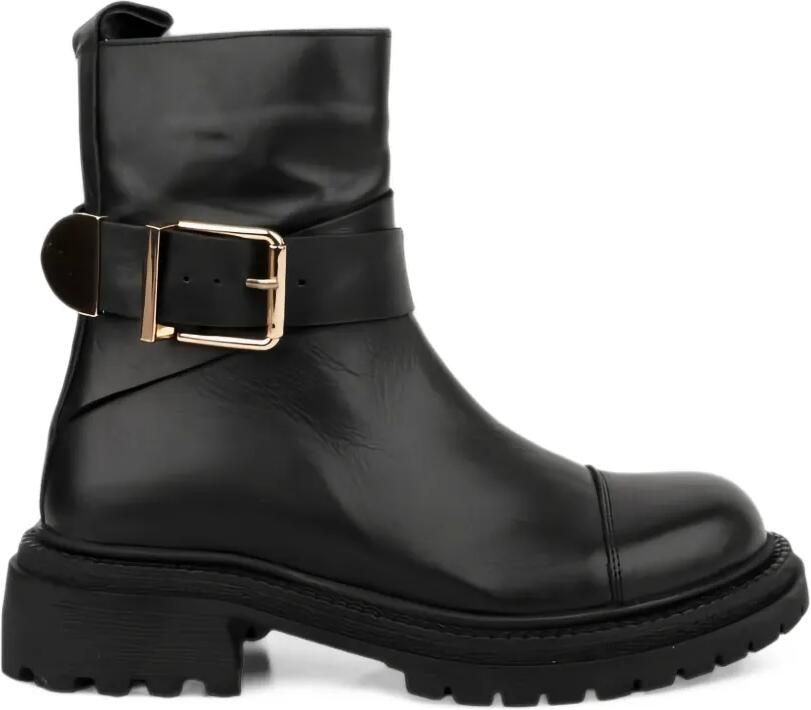 SERGIO MORETTI FIRENZE buckle-strap ankle boots Zwart