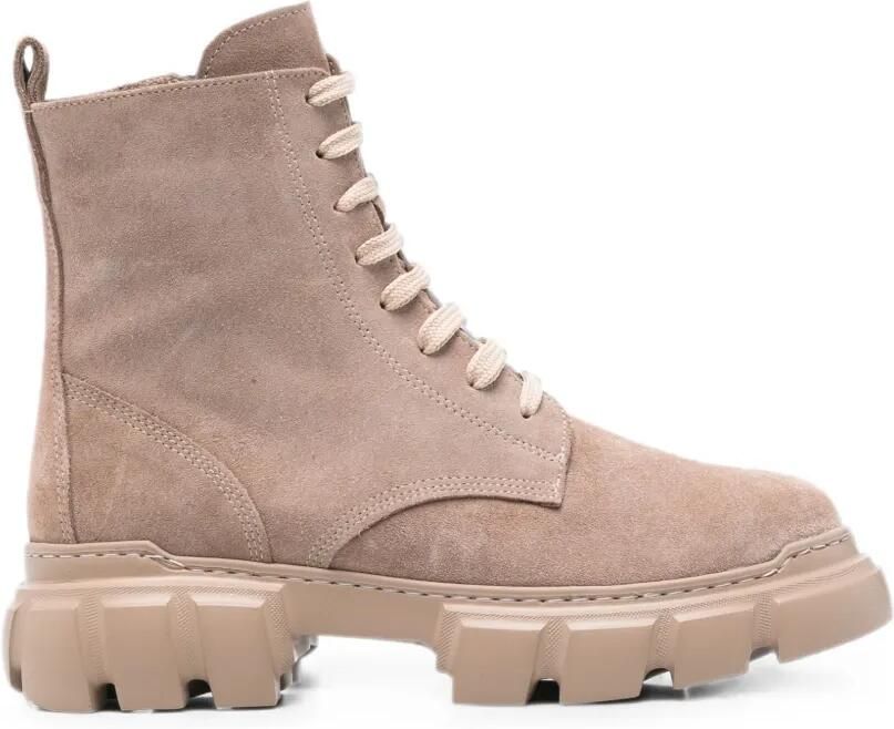 SERGIO MORETTI FIRENZE Combat boots Beige