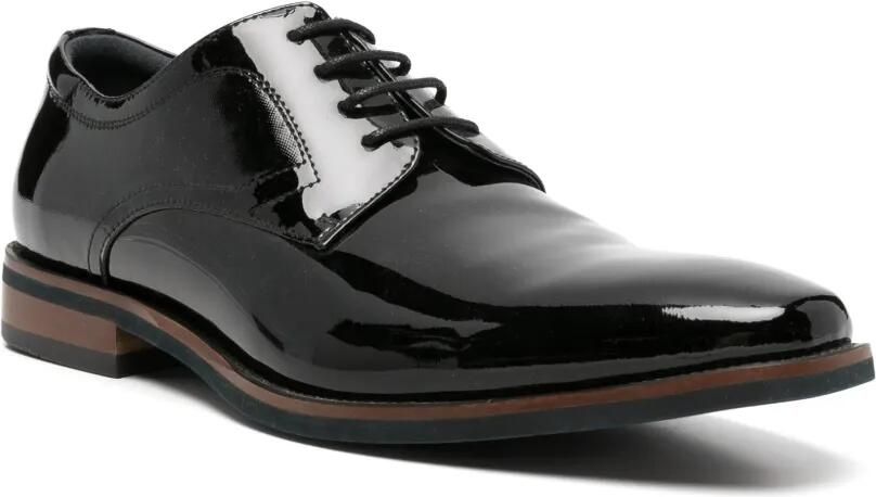 SERGIO MORETTI FIRENZE Derby schoenen met gelakte afwerking Zwart - Foto 3