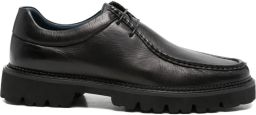 SERGIO MORETTI FIRENZE Derby veterschoenen van bewerkt leer met chunky zool Zwart