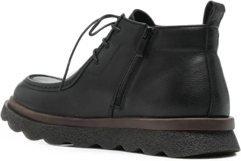 SERGIO MORETTI FIRENZE Desert boots met geribbelde zool en veters Zwart - Foto 2