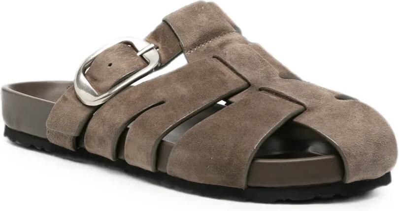 SERGIO MORETTI FIRENZE Gekooide sandalen met gesp Bruin - Foto 2