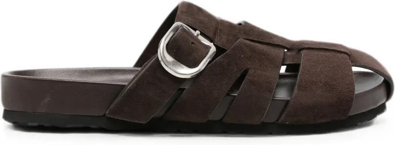 SERGIO MORETTI FIRENZE Gekooide sandalen met gesp Bruin