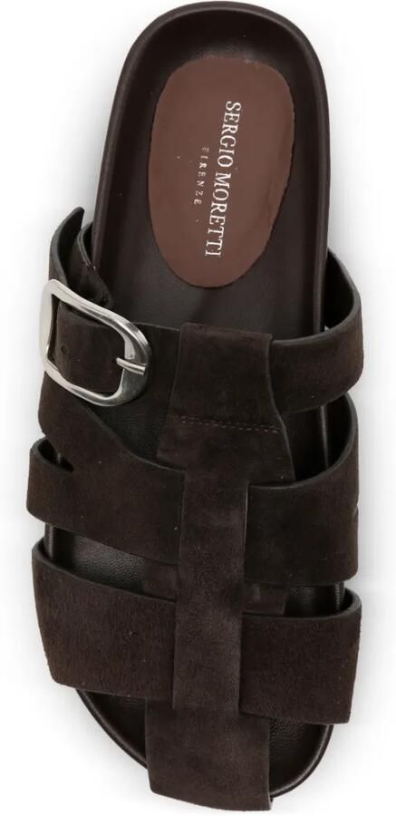 SERGIO MORETTI FIRENZE Gekooide sandalen met gesp Bruin - Foto 2
