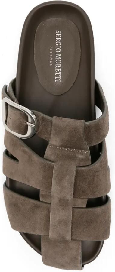 SERGIO MORETTI FIRENZE Gekooide sandalen met gesp Bruin - Foto 3