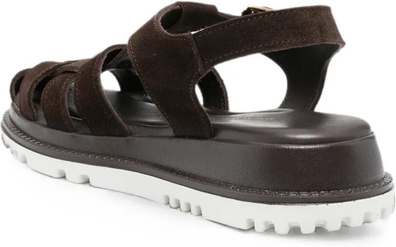 SERGIO MORETTI FIRENZE Gekooide sandalen met gesp Bruin - Foto 3
