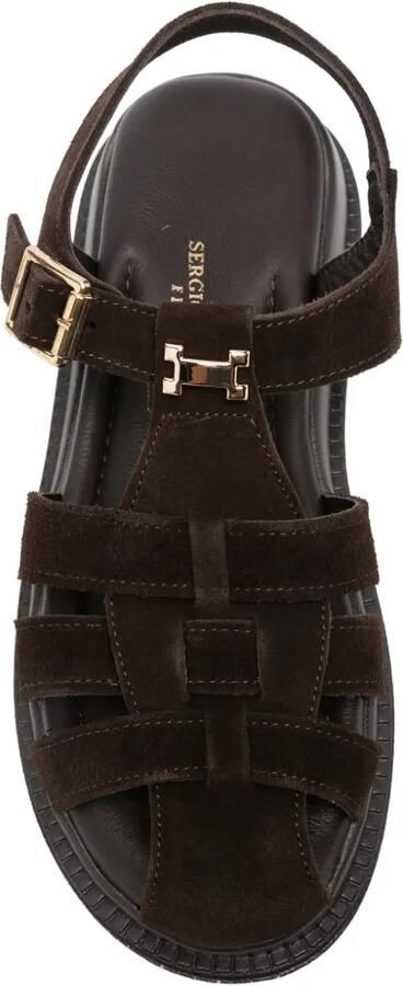 SERGIO MORETTI FIRENZE Gekooide sandalen met gesp Bruin - Foto 4