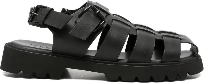 SERGIO MORETTI FIRENZE Gekooide sandalen met gesp Zwart