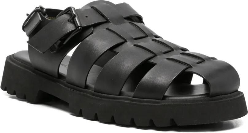 SERGIO MORETTI FIRENZE Gekooide sandalen met gesp Zwart - Foto 3