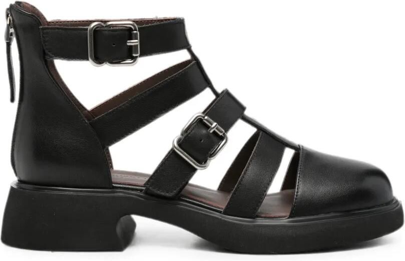SERGIO MORETTI FIRENZE Gekooide sandalen met gesp Zwart