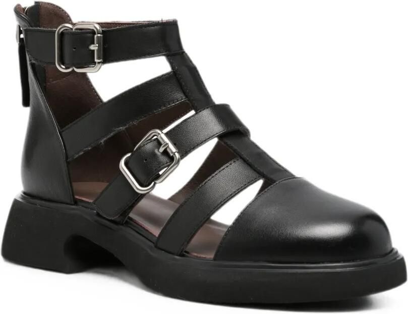 SERGIO MORETTI FIRENZE Gekooide sandalen met gesp Zwart - Foto 2