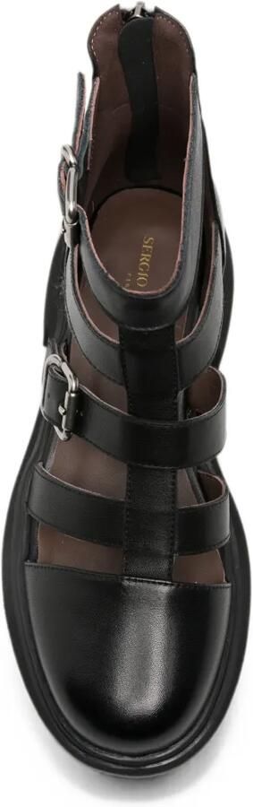 SERGIO MORETTI FIRENZE Gekooide sandalen met gesp Zwart - Foto 4