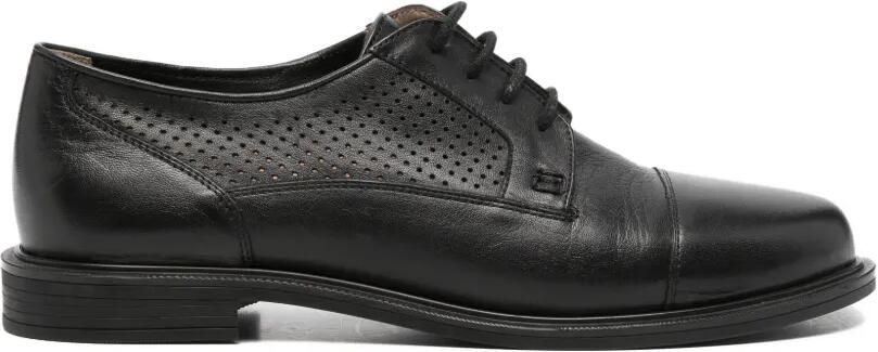 SERGIO MORETTI FIRENZE Geperforeerde derby schoenen Zwart