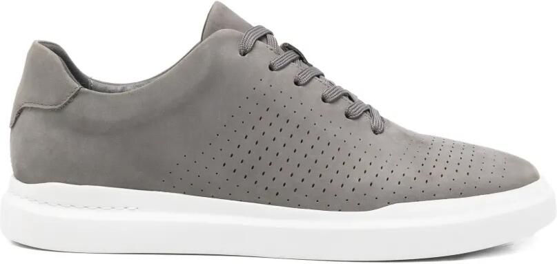 SERGIO MORETTI FIRENZE Geperforeerde leren sneakers Grijs