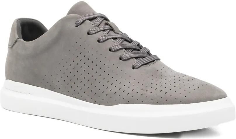 SERGIO MORETTI FIRENZE Geperforeerde leren sneakers Grijs - Foto 2