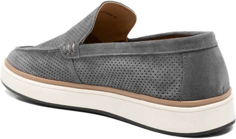 SERGIO MORETTI FIRENZE Geperforeerde loafers Grijs - Foto 2