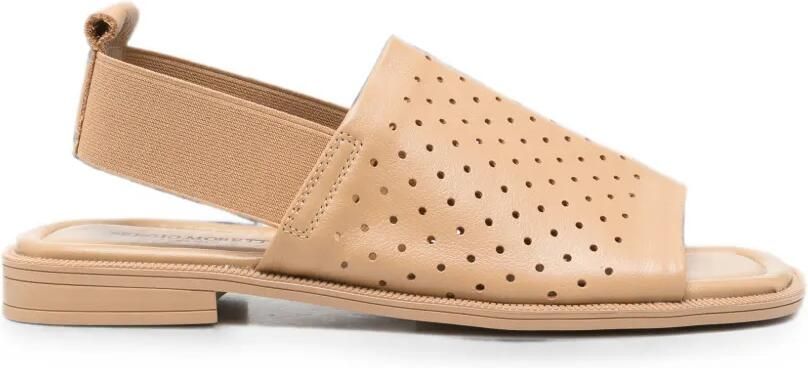 SERGIO MORETTI FIRENZE Geperforeerde slingback sandalen Beige