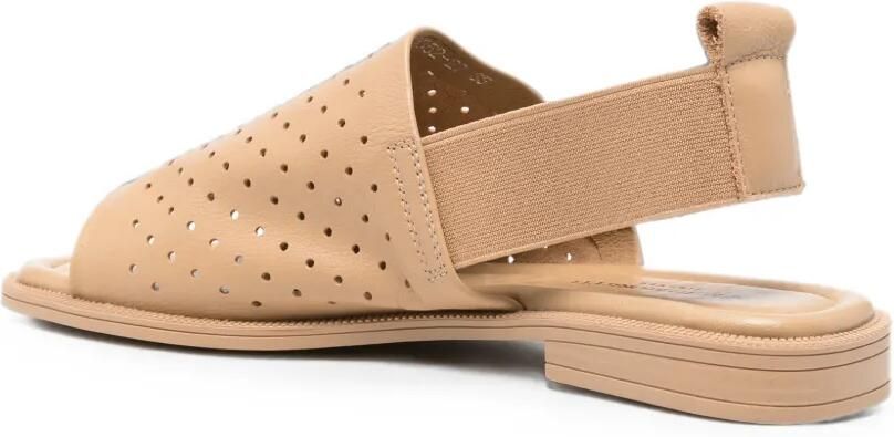 SERGIO MORETTI FIRENZE Geperforeerde slingback sandalen Beige - Foto 3