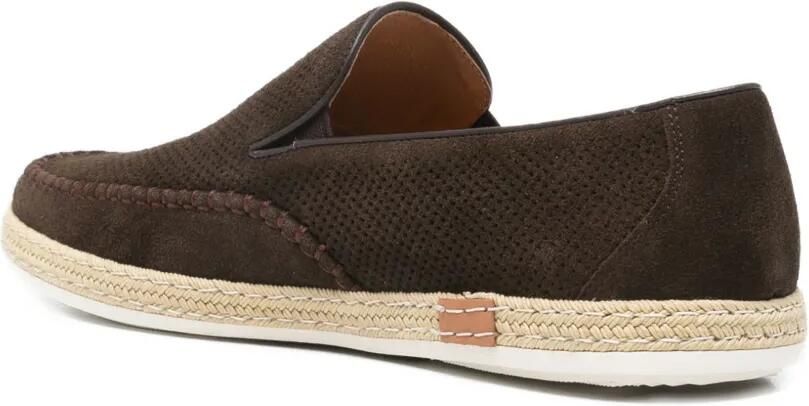 SERGIO MORETTI FIRENZE Geperforeerde suède loafers Bruin - Foto 2