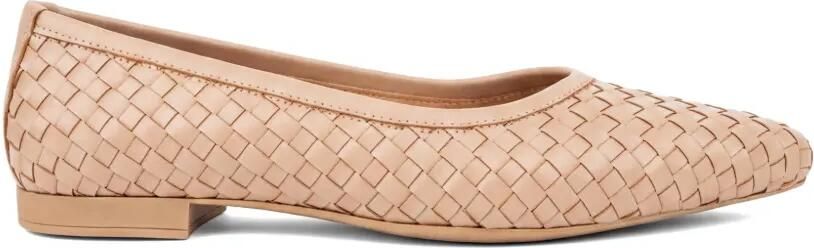SERGIO MORETTI FIRENZE Geweven leren ballerina's Beige